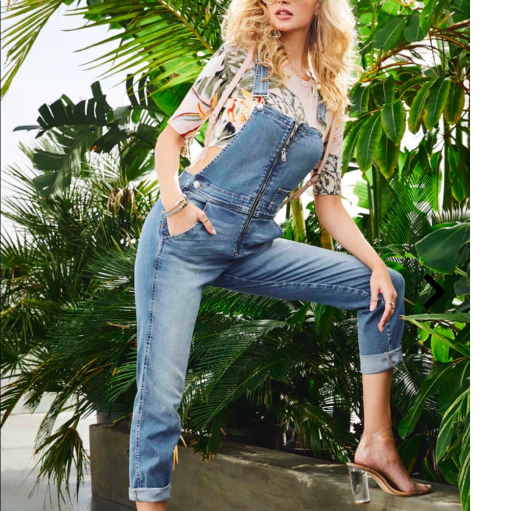Guess zip up overalls